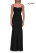 Picture of: Ruched Jersey Gown with Low Rhinestone Detail Back in Black, Style: 33560, Detail Picture 9