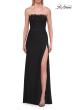 Picture of: Strapless Jersey Gown with Lace Bodice and High Slit in Black, Style: 33704, Detail Picture 9