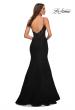 Picture of: Mermaid Lace Prom Dress with Sheer Jeweled Bodice in Black, Detail Picture 10