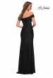 Picture of: Off the Shoulder Long Jersey Gown with Ruffle in Black, Style: 30703, Detail Picture 10
