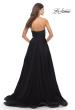 Picture of: Illusion Bodice A-line Gown with Boning and Defined Cups in Black, Style: 31205, Detail Picture 10