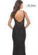 Picture of: Rhinestone Jersey Dress with Sheer Lace Back in Black, Style: 31341, Detail Picture 10