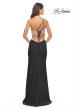 Picture of: One Shoulder Dress with Side Cut Out and Rhinestone Bodice in Black, Style: 31600, Style: 31600
