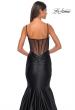 Picture of: Satin Mermaid Prom Gown with Corset Top in Black, Style: 32269, Detail Picture 10
