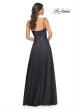 Picture of: Chiffon and Lace Gown with Bustier Top in Black, Style: 32276, Detail Picture 10