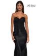 Picture of: Strapless Satin Dress with Lace Top and Sweetheart Neckline in Black, Style: 32582, Detail Picture 10