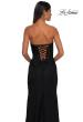 Picture of: Long Lace Prom Dress with Rhinestones and Lace Up Back in Black, Style: 33069, Detail Picture 10