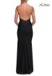 Picture of: Ruched Jersey Gown with Low Rhinestone Detail Back in Black, Style: 33560, Detail Picture 10