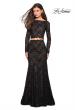 Picture of: Stretch Lace Long Sleeve Two Piece Prom Dress, Style: 27601, Detail Picture 11