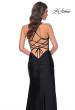 Picture of: Illusion Lace Bodice Prom Dress with Rhinestones in Black, Style: 31988, Detail Picture 11