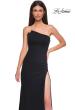Picture of: Chic Jersey Dress with Asymmetrical Neckline and Sheer Back in Black , Style 32849, Detail Picture 11