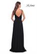 Picture of: Versatile Long Jersey Gown with V and Slit in Black, Style: 31090, Detail Picture 12
