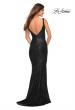 Picture of: Long Stretch Sequin Gown with Low Back in Black, Style: 30187, Detail Picture 13