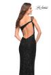 Picture of: One Shoulder Luxurious Soft Sequin Dress with Slit in Black, Style: 30562, Detail Picture 14