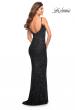 Picture of: Lovely Long Soft Sequin Dress with Scoop Neck in Black, Style: 30707, Detail Picture 14