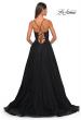 Picture of: A-Line Tulle Gown with Scallop Detail Bodice and Lace Applique in Black, Style: 32028, Detail Picture 16