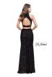 Picture of: Form Fitting Two Piece Prom Dress with Side Cut Outs in Black, Style: 25589, Back Picture