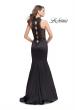 Picture of: Form Fitting Prom Dress with Denim Mermaid Skirt in Black, Style: 25792, Back Picture