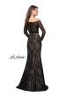 Picture of: Off The Shoulder Two Piece Dress with Long Sleeves in Black, Style: 25983, Back Picture