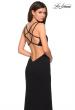 Picture of: Asymmetrical Jersey Prom Dress with Cut Outs in Black, Style: 27126, Back Picture