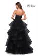 Picture of: Floor Length Strapless Tulle Ball Gown in Black, Style: 27249, Back Picture