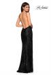 Picture of: Sparkling Fully sequin Prom Gown with Exposed Back in Black, Style: 27585, Back Picture