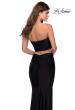 Picture of: Tube Top Two Piece Long Jersey Prom Dress in Black, Style: 28703, Back Picture