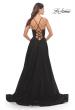 Picture of: Tulle Dress with Full Skirt and Sheer Lace Bodice in Black, Style: 31271, Back Picture