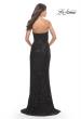 Picture of: Chic Beaded Lace Gown with Sweetheart Neckline in Black, Style: 31538, Back Picture
