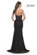 Picture of: Rhinestone Embellished Gown with Ruched Skirt in Black, Style: 31566, Back Picture