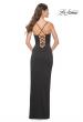 Picture of: Prom Dress with High Slit Embellished with Rhinestones in Black, Style: 31928, Back Picture