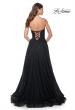 Picture of: Strapless Lace and Tulle Prom Dress with Lace Up Back in Black, Style: 32005, Back Picture