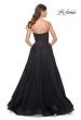 Picture of: A-Line Tulle Prom Dress with Rhinestone Fishnet Bodice in Black, Style: 32216, Back Picture