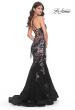 Picture of: Mermaid Dress with Multi Color Sequin Lace Applique in Black, Style: 32246, Back Picture