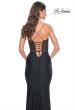 Picture of: Jersey Dress with Illusion Waist and Bustier Top in Black, Style: 32258, Back Picture