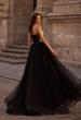 Picture of: Unique Rhinestone Top with Tulle Skirt Prom Dress in Black , Style 32704, Back Picture