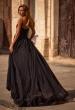Picture of: Gorgeous A-line Tulle Gown with Beaded Floral Applique in Black , Style 32781, Back Picture