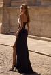 Picture of: Black and White Prom Dress with Illusion Back in Black , Style 32808, Back Picture