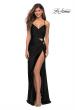 Picture of: Prom Dress with Cut Outs at Hip and High Slit in Black, Style: 30726, Detail Picture 18