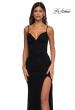 Picture of: Rhinestone Net Jersey Ruched Dress with Corset Top in Black, Style: 32753, Detail Picture 18