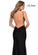 Picture of: Form Fitting Jersey Dress with Fully Open Back in Black, Style: 28287, Detail Picture 1