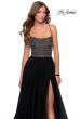 Picture of: Long Tulle Prom Dress with Beaded Bodice in Black, Style: 28535, Detail Picture 1