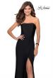 Picture of: Strapless Gown With Double Criss Cross Open Back in Black, Style: 28944, Detail Picture 1