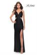 Picture of: Prom Dress with Side Cutouts and Open Tie Back in Black, Style: 30977, Detail Picture 1