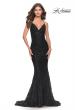 Picture of: Beaded Lace Mermaid Gown with Sheer Side Panels in Black, Style: 31257, Detail Picture 1