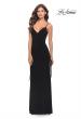 Picture of: Matte Jersey Dress Featuring Open Lace Up Sides in Black, Style: 31311, Detail Picture 1