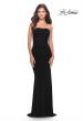 Picture of: Strapless Net Jersey Dress with Illusion Bodice in Black, Style: 31584, Style: 31584