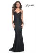 Picture of: Beaded Illusion Top with Ruched Jersey Skirt Prom Dress in Black, Style: 31920, Detail Picture 1