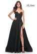 Picture of: A-Line Gown with Lace Lining and Beaded Embellishments in Black, Style: 31954, Detail Picture 1