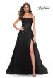 Picture of: A-line Square Neck Tulle Ballgown with Illusion Waist in Black, Style: 32017, Detail Picture 1